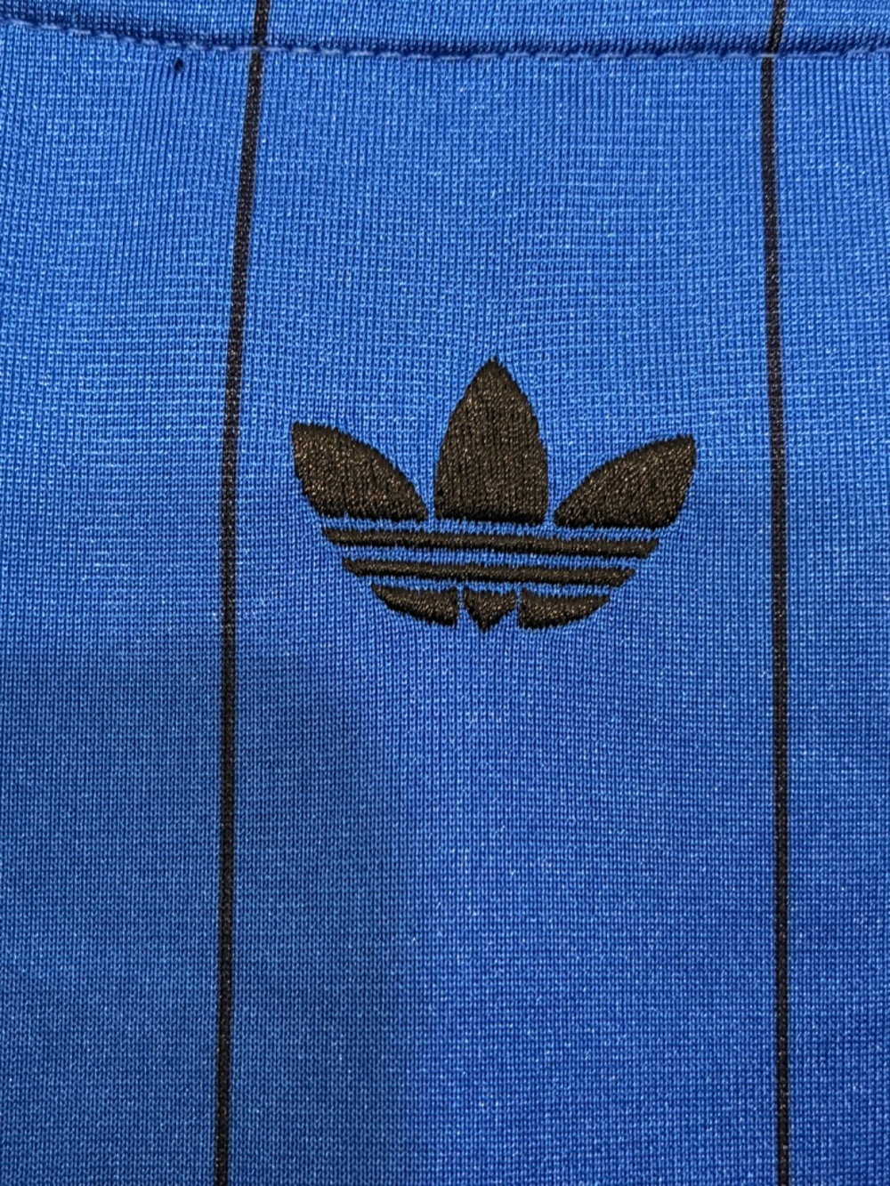 adidas Originals XL Blue Satin Pinstripe Jersey Dress KC6280 Sporty Glam NWT - Picture 13 of 13